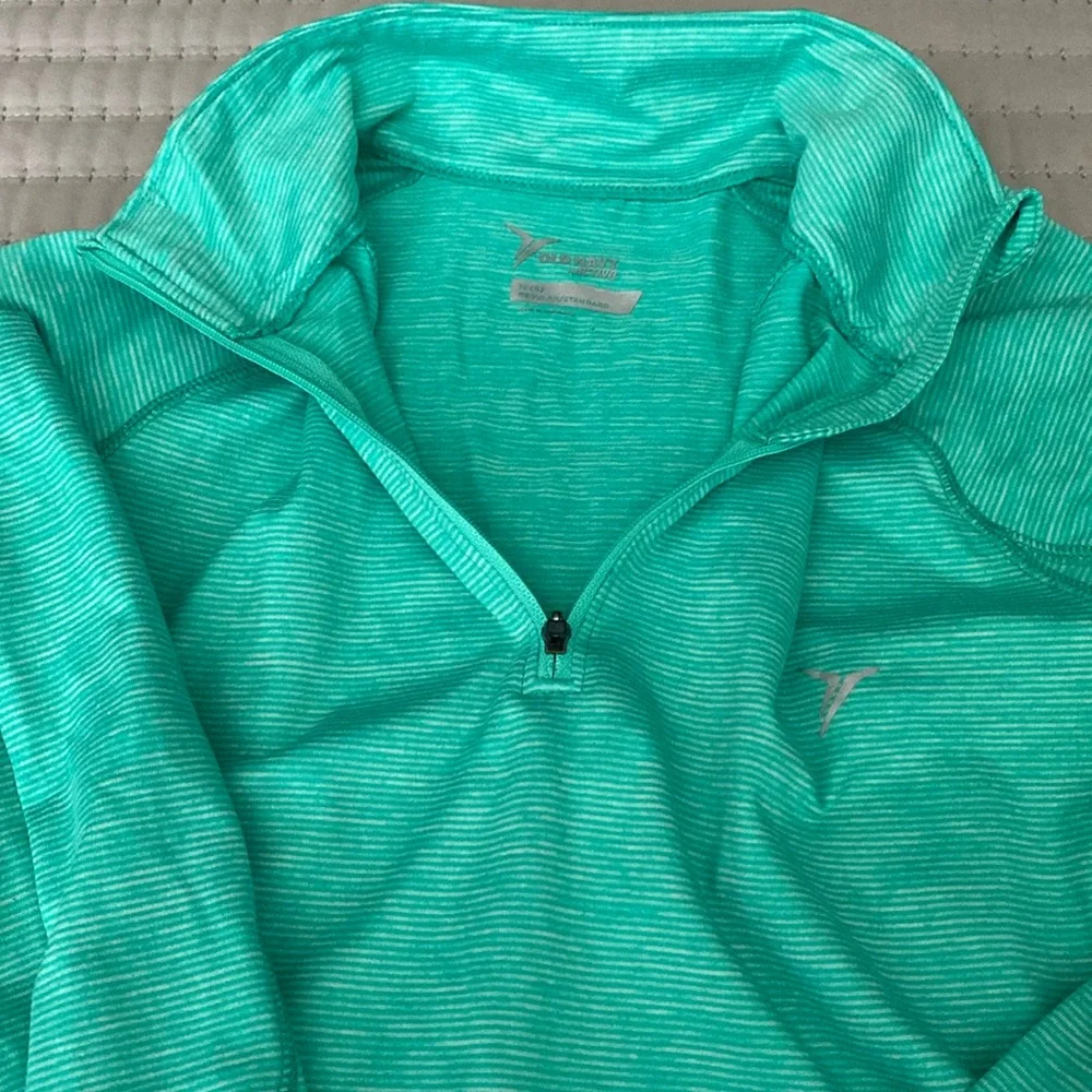 Old navy active GIRLS sz medium ( 8) aqua / teal green blue active pullover - Picture 2 of 6